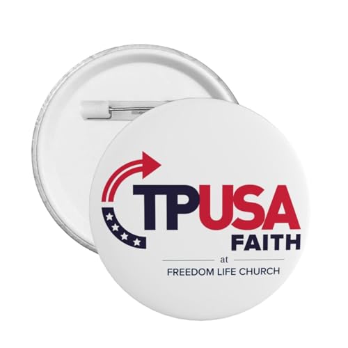 Turning Point USA Tpusa Freedom Life Runde Anstecker Anstecknadeln Brosche Dekoration für Hut Taschen Kleidung 1 Stück von JIUFOTK
