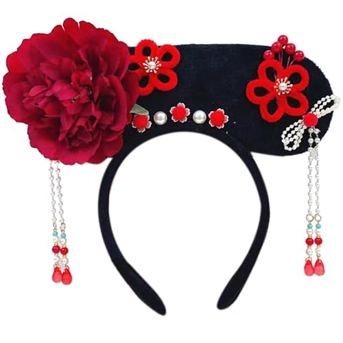 Chinesische Prinzessin Haarbänder Traditionelle Stirnbänder Prinzessin Kopfschmuck Kostüm Chinesische Prinzessin Qitou Mit Blumen Prinzessin Kopfschmuck von JIUJIUWO