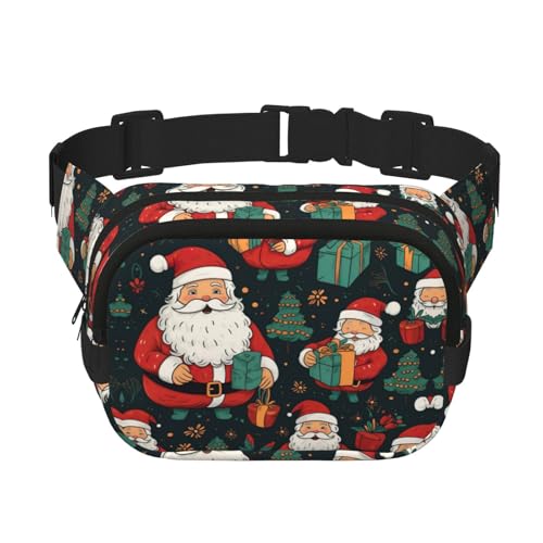 Frohe Weihnachten Hüfttaschen für Damen und Herren, Mode Hüfttaschen für Training, Laufen, Reisen, Wandern, blacks, En storlek von JIUTY