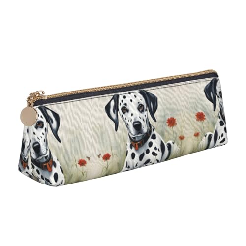 JIUTY Dalmatiner-Schul-Federmäppchen, kleine Reißverschlusstasche für Bleistifte, Stifte, Marker, Make-up, Münzen, weiß, Einheitsgröße, Taschen-Organizer von JIUTY