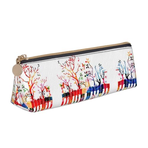 JIUTY Federmäppchen für Kinder, Motiv: Klaviertastatur, Musiknoten, kleine Reißverschlusstasche für Bleistifte, Stifte, Marker, Make-up, Münzen, weiß, Einheitsgröße, Taschen-Organizer von JIUTY