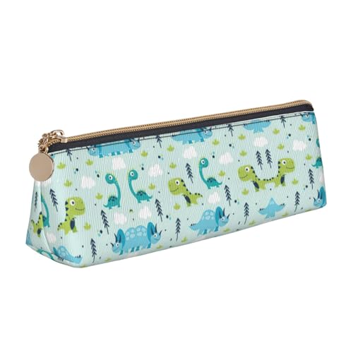 JIUTY Federmäppchen mit Dinosaurier-Muster, kleine Reißverschlusstasche für Bleistifte, Stifte, Marker, Make-up, Münzen, weiß, Einheitsgröße, Taschen-Organizer von JIUTY