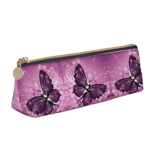 JIUTY Federmäppchen mit Schmetterlings-Motiv, kleine Reißverschlusstasche für Bleistifte, Stifte, Marker, Make-up, Münzen, weiß, Einheitsgröße, Taschen-Organizer von JIUTY