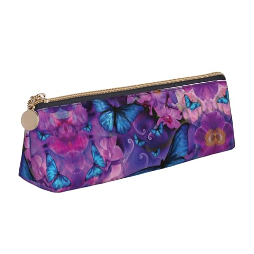 JIUTY Federmäppchen mit Schmetterlings-Motiv, kleine Reißverschlusstasche für Bleistifte, Stifte, Marker, Make-up, Münzen, weiß, Einheitsgröße, Taschen-Organizer von JIUTY