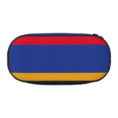 JIUTY Flagge Armenien niedliche ästhetische Federmäppchen mit großer Kapazität mit Reißverschluss, tragbarer Schreibtisch Organizer für Erwachsene, sc schwarz, Jeden rozmiar, Taschenorganizer von JIUTY