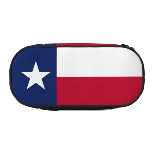JIUTY Flagge Texas Süß Ästhetisch Große Kapazität Schloss Federmäppchen Kugelschreiber, Tragbare Schreibtisch Organizer für Erwachsene, sc schwarz, Jeden rozmiar, Taschenorganizer von JIUTY