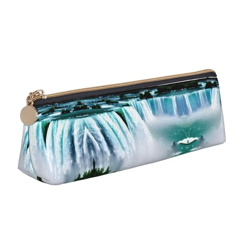 JIUTY Niagara Federmäppchen mit Herbstdruck, Kinder-Federmäppchen, kleine Reißverschlusstasche für Bleistifte, Stifte, Marker, Make-up, Münzen, weiß, Einheitsgröße, Taschen-Organizer von JIUTY