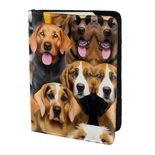 JIUTY Reisepasshülle für Damen und Herren, Rindsleder, Reisepasshülle, Reisedokumenten-Zubehör, Schwarz , Einheitsgröße von JIUTY