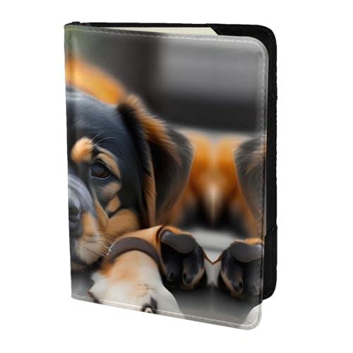 JIUTY Reisepasshülle für Damen und Herren, Rindsleder, Reisepasshülle, Reisedokumenten-Zubehör, Schwarz , Einheitsgröße von JIUTY