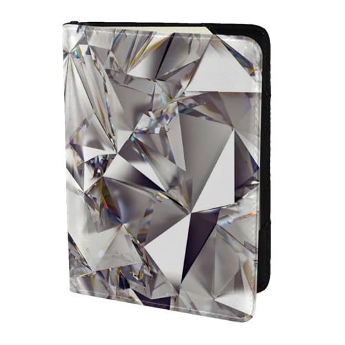 JIUTY Reisepasshülle mit Rautenmuster für Damen und Herren, Rindsleder, Reisepasshülle, Reisedokumenten-Zubehör, Schwarz , Einheitsgröße von JIUTY