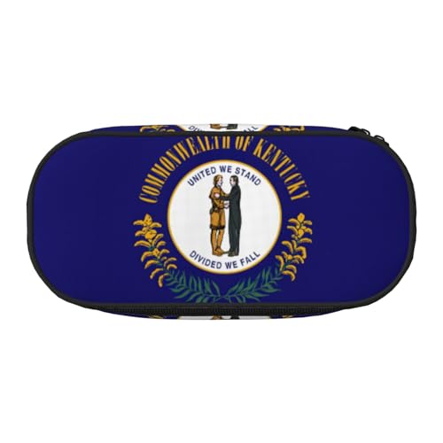 JIUTY Staatsflagge Kentucky niedliche ästhetische Federmäppchen mit großer Kapazität mit Reißverschluss, tragbarer Schreibtisch Organizer für Erwachsene, sc schwarz, Jeden rozmiar, Taschenorganizer von JIUTY