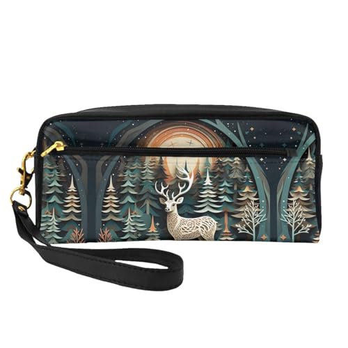 Kosmetiktasche mit Weihnachtsmotiv für Damen, Reise-Kulturbeutel, Zubehör, Organizer, Reißverschluss-Tasche, Geschenkidee, Schwarz , Einheitsgröße, Kosmetiktasche von JIUTY