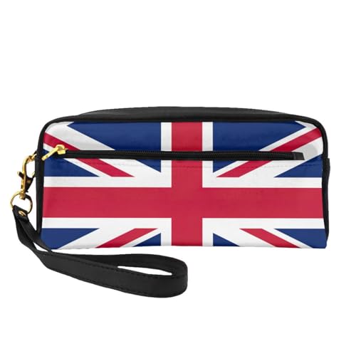 Kosmetiktasche mit britischer Flagge, Reise-Kulturbeutel, Zubehör, Organizer, Reißverschluss-Tasche, Geschenkidee, Schwarz , Einheitsgröße, Kosmetiktasche von JIUTY