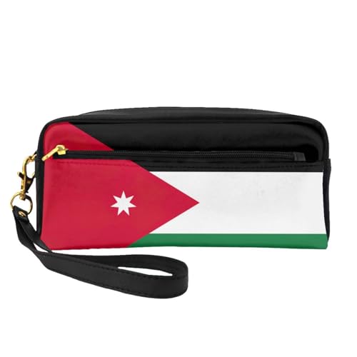 Kosmetiktasche mit jordanischer Flagge, Reise-Kulturbeutel, Zubehör, Organizer, Reißverschluss-Tasche, Geschenkidee, Schwarz , Einheitsgröße, Kosmetiktasche von JIUTY