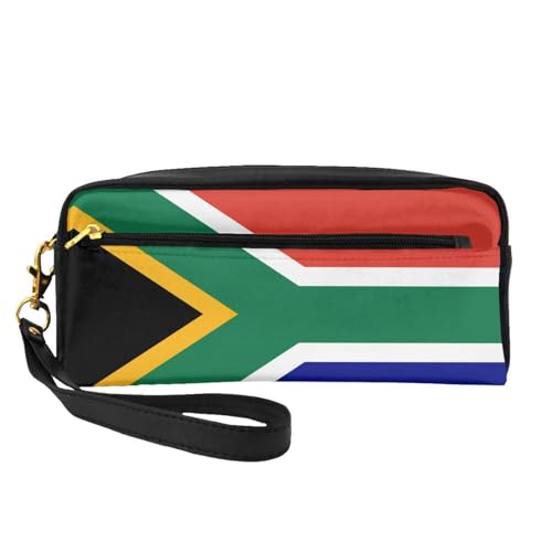 Kosmetiktasche mit südafrikanischer Flagge, Reise-Kulturbeutel, Zubehör, Organizer, Reißverschluss-Tasche, Geschenkidee, Schwarz , Einheitsgröße, Kosmetiktasche von JIUTY