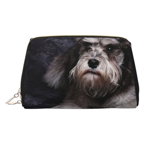 Kulturbeutel aus Leder, Reisefreundlich, Make-up-Tasche für Damen, gold, Einheitsgröße, Kulturbeutel von JIUTY