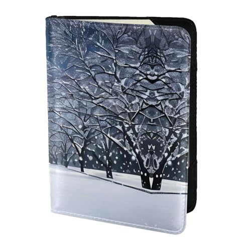 Reisepasshülle für Damen und Herren, aus Rindsleder, Reisepasshülle, Reisedokumenten-Zubehör, Schwarz , Einheitsgröße von JIUTY