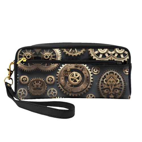 Steampunk Gears Kosmetiktasche für Damen, Reise-Kulturbeutel, Zubehör, Organizer, Reißverschlusstasche, Geschenkidee, Schwarz , Einheitsgröße, Kosmetiktasche von JIUTY