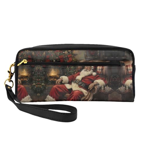 Weihnachts-Kosmetiktasche für Damen, Reise-Kulturbeutel, Zubehör, Organizer, Reißverschlusstasche, Geschenkidee, Schwarz , Einheitsgröße, Kosmetiktasche von JIUTY