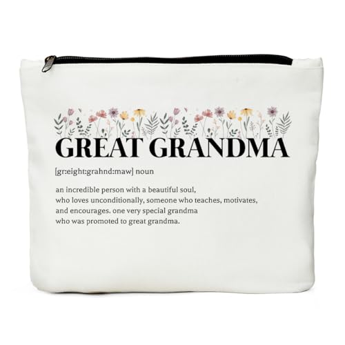 Kosmetiktasche mit Aufschrift "Great Grandma Definition", tolles Geschenk für Großmutter, Geschenk für Großmutter, Muttertag, Geburtstag, Ruhestand, Wertschätzung für Frauen und ihre Urgroßmutter, von JIUWEIHU