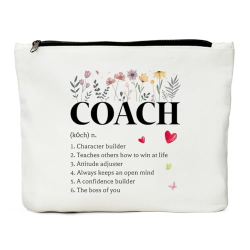 Kosmetiktasche mit Coach-Definition, inspirierendes Coach-Geschenk, Make-up-Tasche, tolles Geschenk für Trainer, Geburtstag, Ruhestand, Coach, Dankeschön, Geschenke für Frauen, Trainer, Teamleiter, von JIUWEIHU