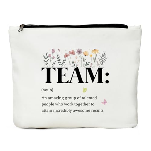 Kosmetiktasche mit Team-Definition, Team-Geschenke für Mitarbeiter, inspirierende Team-Make-up-Tasche, Bürozubehör, Geburtstag, Ruhestand, Team, Wertschätzung, Dankeschön, Geschenke für Frauen, von JIUWEIHU