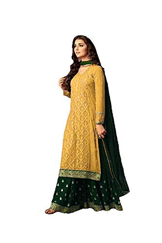 JIVRAJ FASHION Empfangskleid Georgette Salwar Kameez Anzug Konfekt Schmetterlingsnetz Dupatta Indisch-pakistanischer Designer Shalwar Kameez Ethnisch (Wahl 1, XL UK 16 Büste 44 Taille 40 Hüften 46) von JIVRAJ FASHION