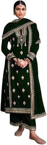 JIVRAJ FASHION Salwar Kameez Anzug Kleid Shalwar Kameez Ramaiya Marmelade Seide Diamant Arbeit Dupatta Chinon Stil Hose Palazzo Ready to Wear Genäht (Wahl 5, XXS UK 6 Büste 34 Taille 30 Hüften 36) von JIVRAJ FASHION