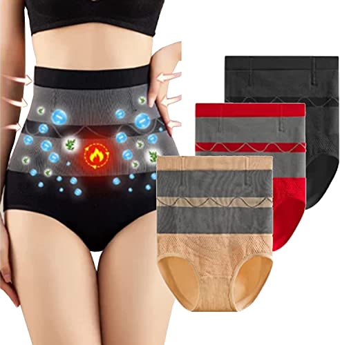 Shapermov Detoxification Shapewear Shorts, Fiber Restoration Shaper Body Shorts Ion Shaping Slips (XXL, Rot) von JIXaw