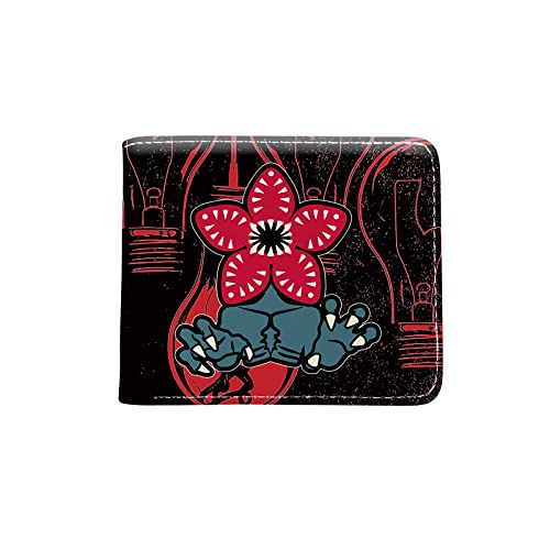 Dustin Eleven Geldbörse mit Cartoon-Aufdruck, PU-Leder, doppelt gefaltet, Anime-Design, 2, Einheitsgröße, Casual von JIYAN