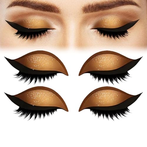 Lazy Eye Shadow Wimpernpflaster mit Wimpern(2PairsGold) von JIYIHENKEAI
