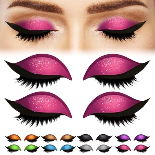Lazy Eye Shadow Wimpernpflaster mit Wimpern(2PairsPink) von JIYIHENKEAI