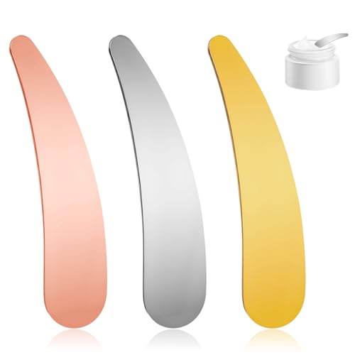JIYIN 3 Stücke Kosmetikspatel, Kosmetik Metall Spatel Gebogenen Spatel Mini Kosmetikspatel Maske Spatel Make Up Applikator Für Creme Gesichtsmaske Lotionen JIYIN 3 Stücke Kosmetikspatel, Kosmetik Metall Spatel Gebogenen Spatel Mini Kosmetikspatel Maske Spatel Make Up Applikator Für Creme Gesichtsmaske Lotionen von JIYIN