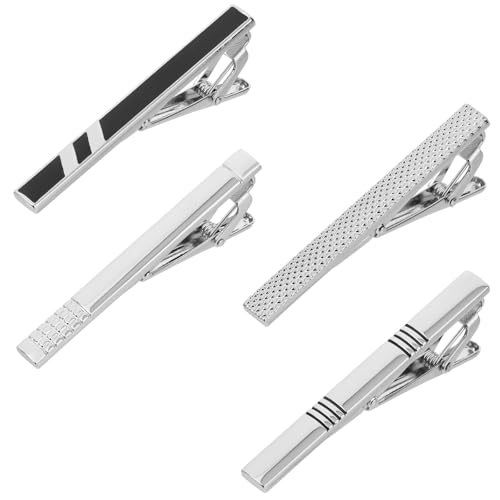 JIYIN 4 Krawattennadel, Krawattenklammer für Herren klassischer Stil Tie Clip Krawattennadeln Für Valentinstag Hochzeit Meeting Verabredung von JIYIN