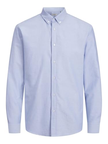 JJ REBEL Herren JREBOSCAR Shirt LS NOOS Hemd, Cashmere Blue, XL von JJ REBEL