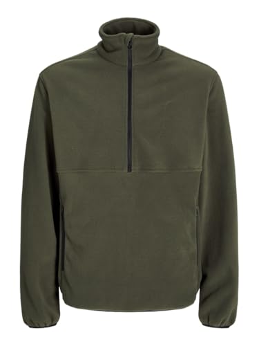JJ REBEL Herren Jrebfleece Half Zip Jacket Jacke, Forest Night, S von JJ REBEL