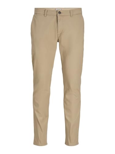 JJ REBEL Herren Jrebmichael Slim Sharp Noos Chino-Hose, Crockery, 33W / 30L EU von JJ REBEL