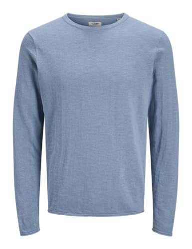 JJ REBEL Herren Jrebnature Slub Knit Crew Neck, Faded Denim, X-Large von JJ REBEL