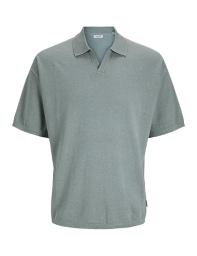JJ REBEL Herren Jrebcallum Knit Split Neck, Desert Sage, XL EU von JJ REBEL