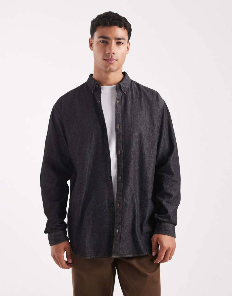 JJ Rebel - Jeanshemd in Schwarz von JJ Rebel