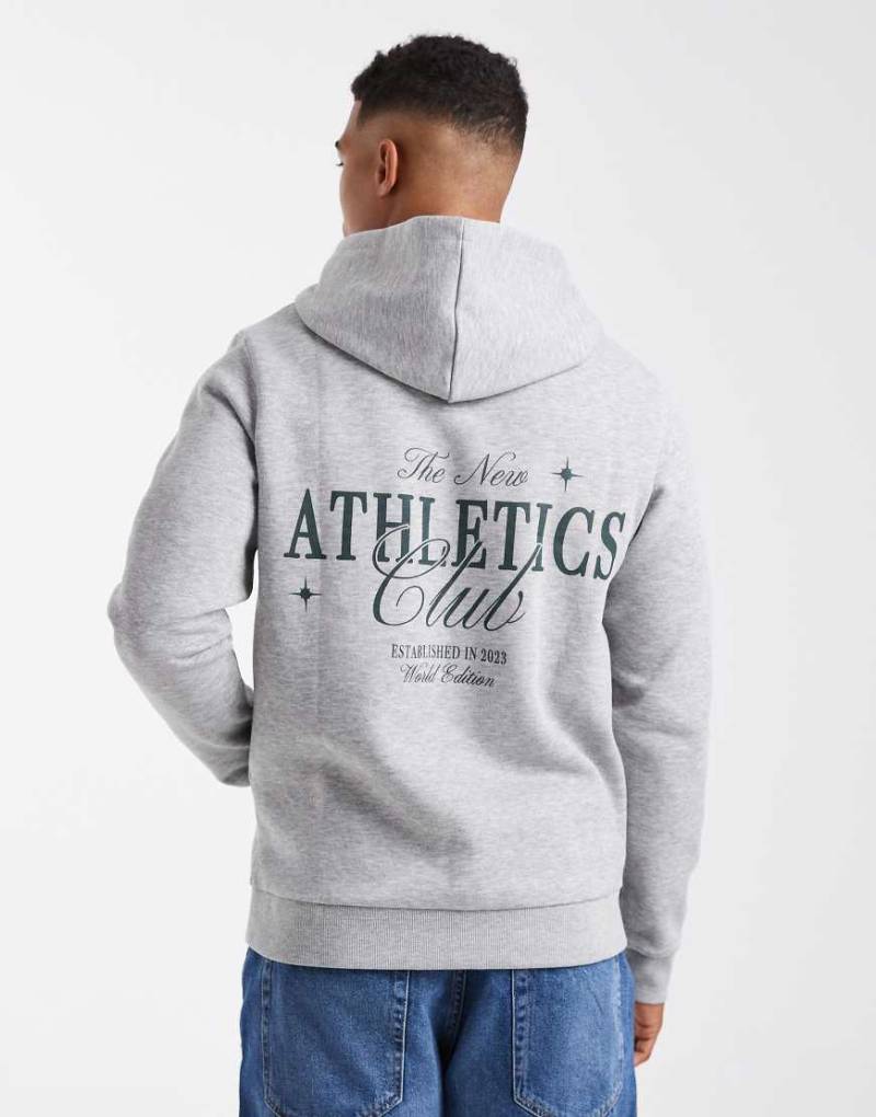 JJ Rebel - Kapuzenpullover in Grau mit Rückengrafik von JJ Rebel