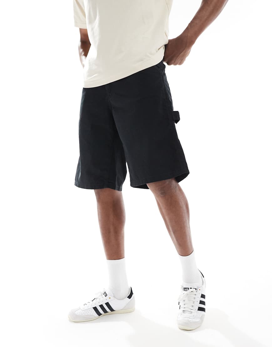 JJ Rebel - Shorts in Schwarz im Carpenter-Stil von JJ Rebel