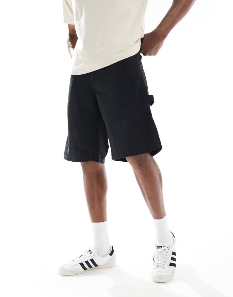 JJ Rebel - Shorts in Schwarz im Carpenter-Stil von JJ Rebel