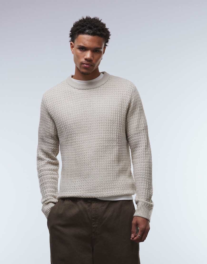 JJ Rebel - Strukturierter Pullover in Beige-Neutral JJ Rebel - Strukturierter Pullover in Beige-Neutral von JJ Rebel