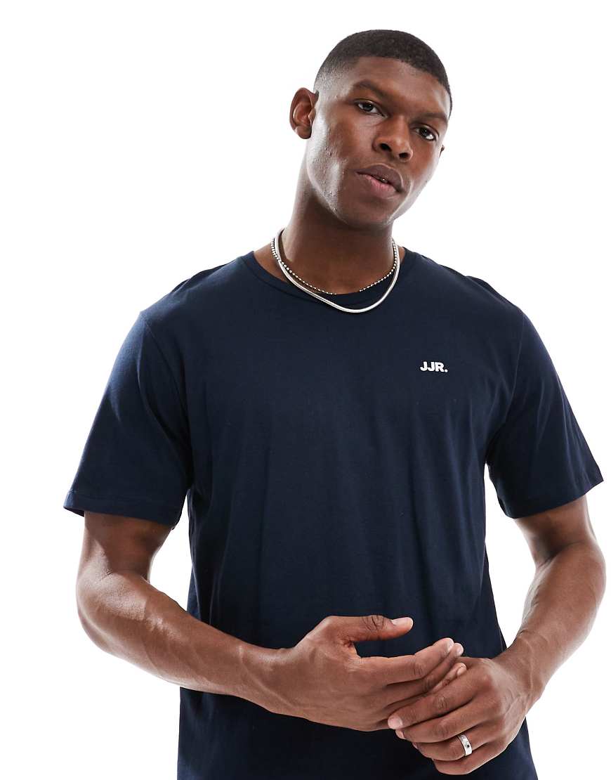 JJ Rebel - T-Shirt in Marineblau mit Logo JJ Rebel - T-Shirt in Marineblau mit Logo von JJ Rebel