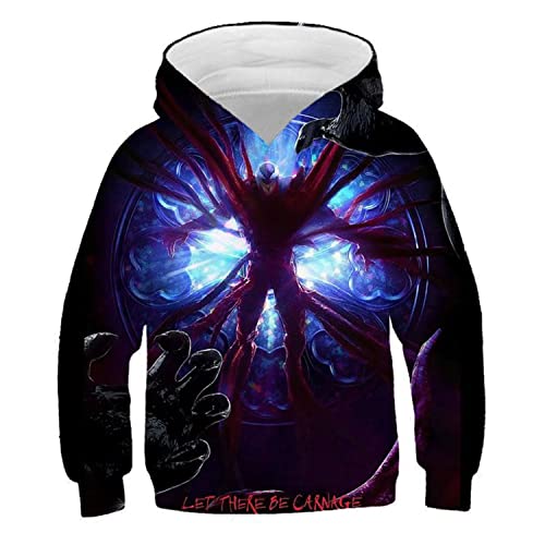 JJCat Kinder Langarm Kapuzen 3D-Digitaldruck Heldengift-Serie Brüllendes Monster Pullover Sweatshirts(M,Blau13) von JJCat