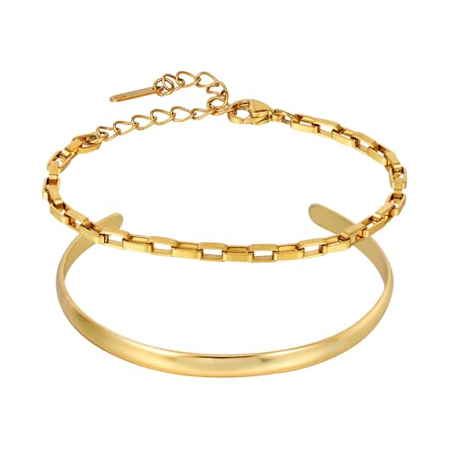 JJDreams Armband Damen mit Box-Armband Armbänder Set Verstellbar Armband Set,Gold JJDreams Armband Damen mit Box-Armband Armbänder Set Verstellbar Armband Set,Gold von JJDreams
