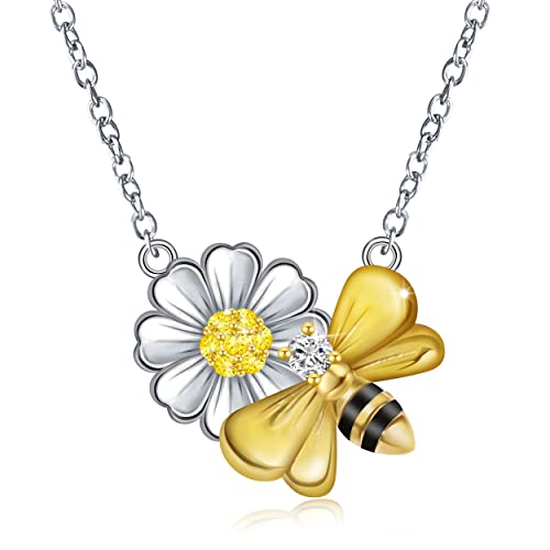 JJDreams Biene Halskette 925 Sterling Silber Damen Biene Anhänger Kette Geschenk für Frauen Mädchen JJDreams Biene Halskette 925 Sterling Silber Damen Biene Anhänger Kette Geschenk für Frauen Mädchen von JJDreams