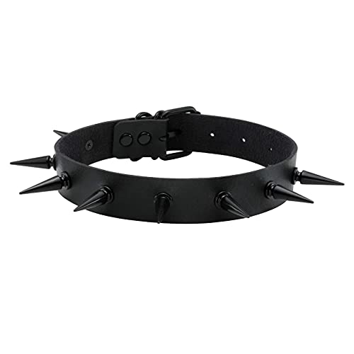 JJDreams Punk Choker Spikes Gothic Choker Halsband Damen schwarzer choker Leder Choker Nieten Choker von JJDreams