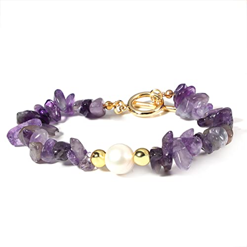JJDreams Kristall Stretch Handgelenk Armbänder natürliche Edelsteine Armband,Geschenk für Mädchen Geburtstags und Weihnachts von JJDreams